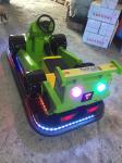 Small Size Kids Bumper Car , Green Children'S Bumper Cars 150W Power