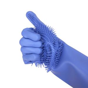Quality Fancy 1 Pair Heat Resistant Household Dish Washing Car Reusable Oven Use Silicone Dishwashing Glove wholesale