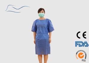 Quality Light Blue Disposable Patient Gowns Dust Proof CE / ISO Certification wholesale