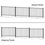 Metal Picket Ornamental Iron Wrought Fence Galvanized 8ft 7ft
