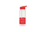 Silicon Band Plastic Straw Sports Water Bottle 750ml Capacity Impact Resistant