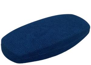 Quality Blue Iron Frame Clamshell Hard Leather Glasses Case wholesale