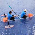 White Water Clear Bottom Fishing Kayak , Aluminum Frame Water Sports Equipment