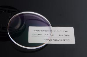 Quality Durable 1.59 PC Blue Light Reduction Lenses Blanks , Hard Multi Coating Optical Blanks wholesale