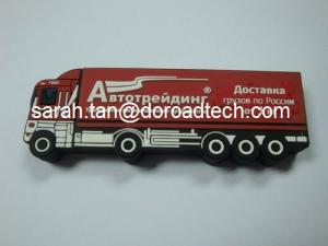 Quality Customized Truck Shaped PVC USB Flash Drives, 100% Original and New Memory Chip wholesale