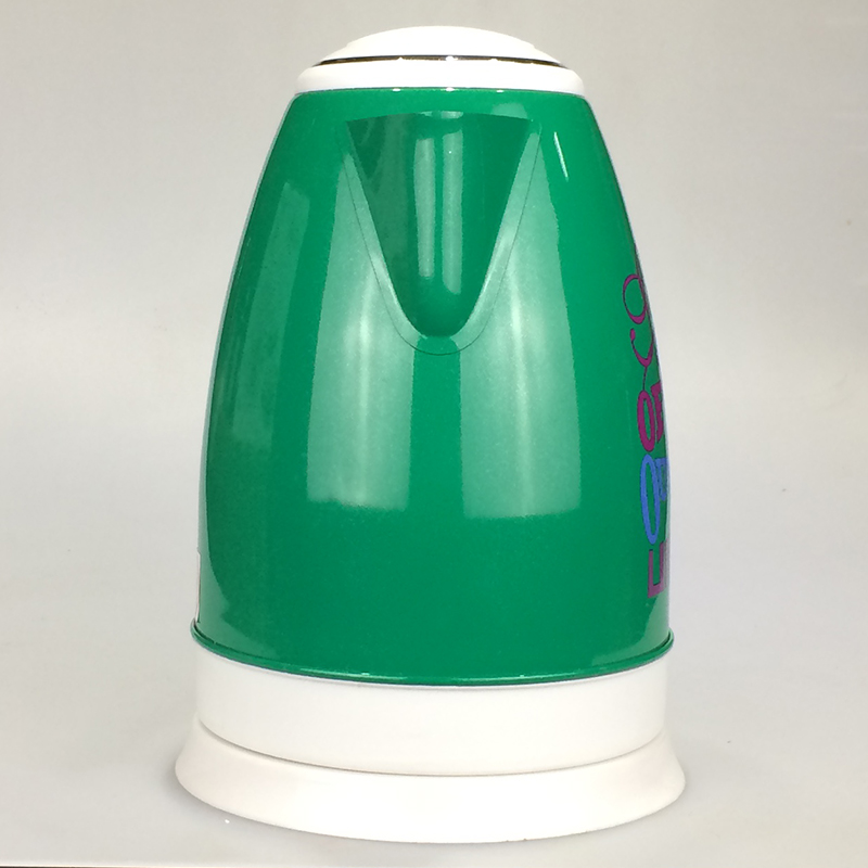 Green Color Printing Stainless Steel Electric tea Kettle