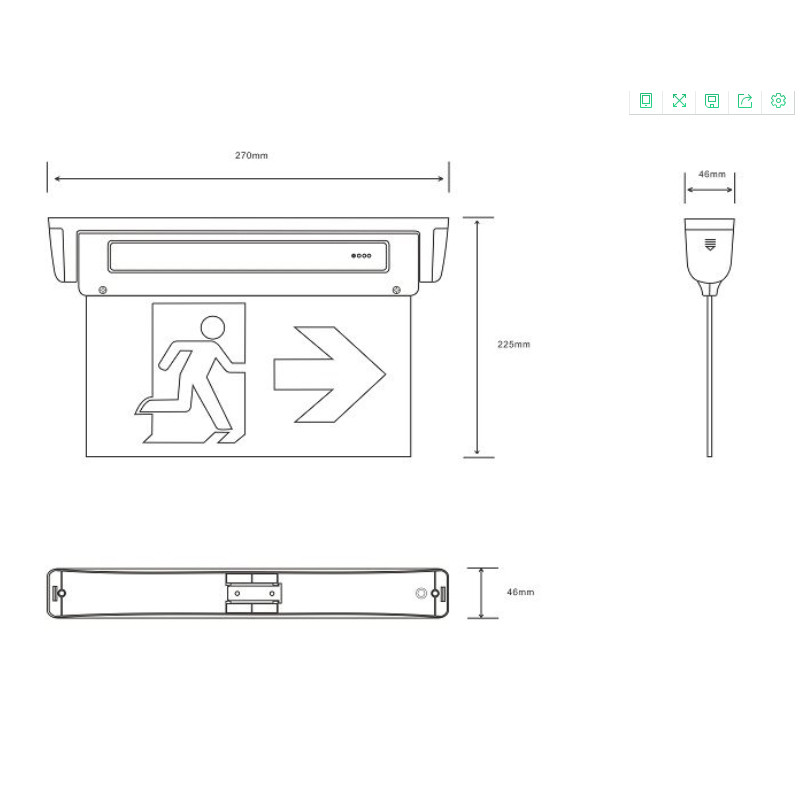 LED Emergency Light Rechargeable LED Emergency Exit Sign
