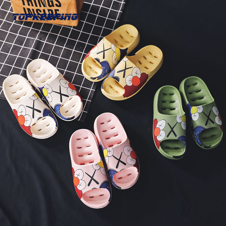Regular Fit Female EVA Elmo Cartoon Printed Yeezy Slides