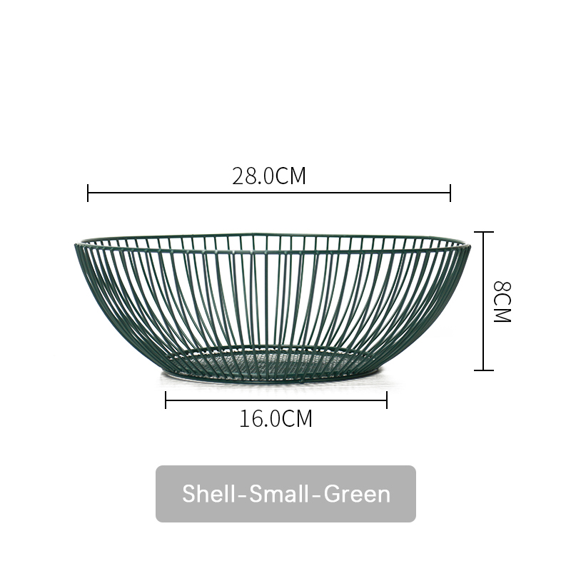Gold Pink Iron Fruit Basket For Kitchen Table For Organizing Fruits And Vegetables 25-28cm