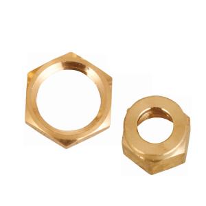Quality ANSI 1/2inch NPT Lead Free Brass Fittings Brass Hex Nut OEM Services wholesale