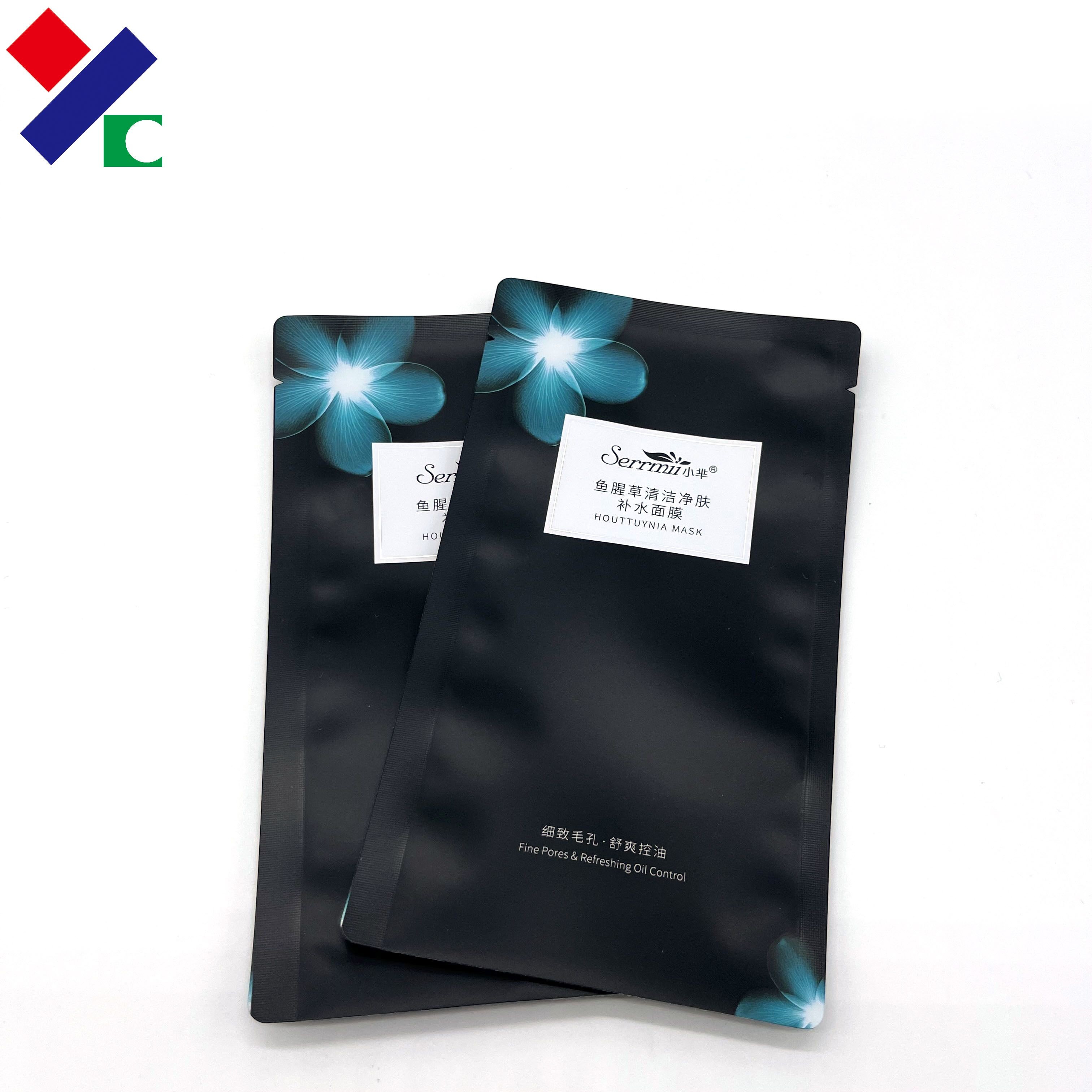 0.2mm Three Side Seal Pouch Custom Matte Printed Foil Laminated Plastic Zipper Bag For Towel