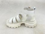 Breathable Microfiber Summer Sandals PU White Sandals For Women