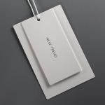 White Duplex Paper Matte Varnishing Garment Swing Tags Customer Logo