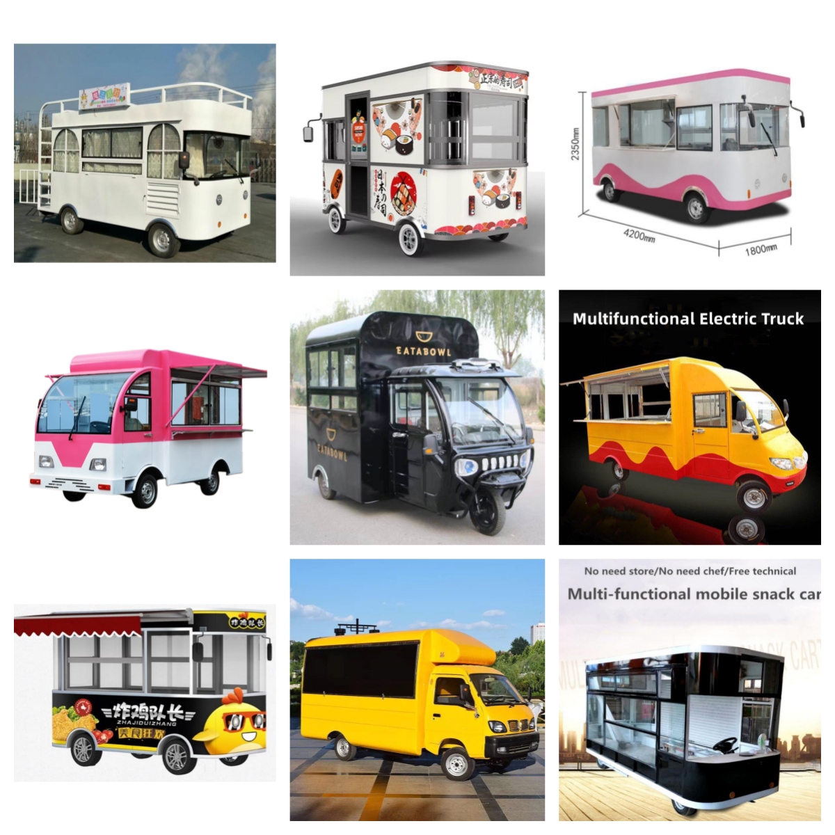 Easy to Operate 2022 Electric Mobile Snack Food Cart/Kiosk/Truck for Home and Abroad