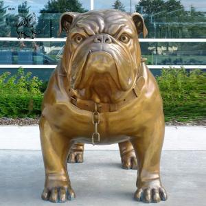 Quality Bronze French Bulldog Statue Life Size Metal Brass Dog Sculptures Large Animal Garden Statue Molds Custom Made wholesale