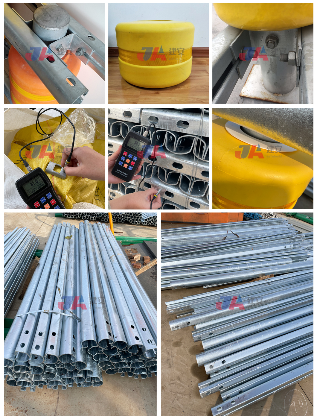 Save Volume Road Traffic Safe Guardrail Roller Barriers In Customized Design