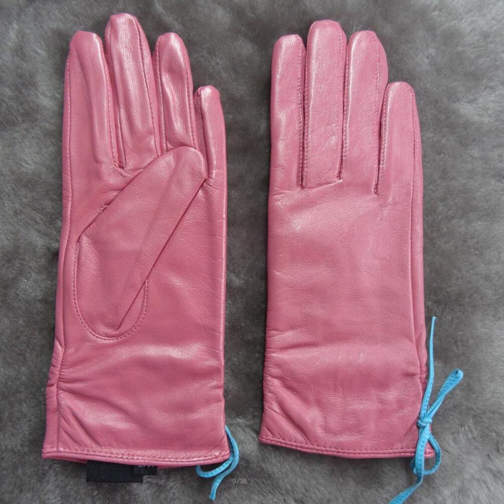 Leather Womens Waterproof Gloves , Sheepskin Womens Leather Dress Gloves