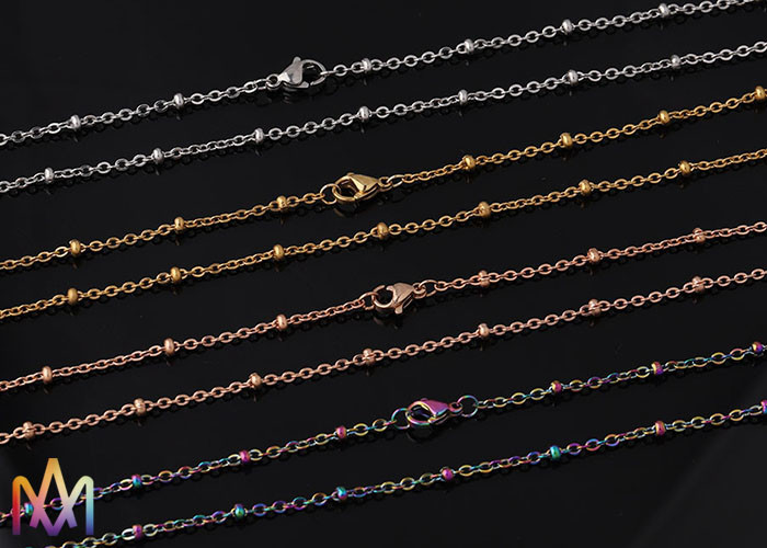 2mm Thickness SS304 Small Bead Rolo Link Bulk Jewelry Chain