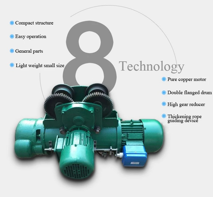 Construction Works Applicable 5 Ton Wire Rope Hoist Electric Rope Hoist