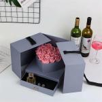 Wedding Party Industrial Square Candy Box with Handmade Double Door and Rotating