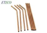 No Rust Silver Metal Straws Straight , Cocktail Drink Straws Bulk Packaging