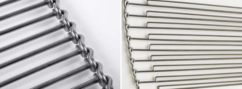 304 Stainless Steel Metal Rod Conveyor Belts For Spiral Cooling Tower In Food Industry
