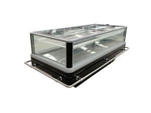Quality Sliding Door Commercial Refrigerator Supplier With Stainless Steel Pipe Bumper wholesale