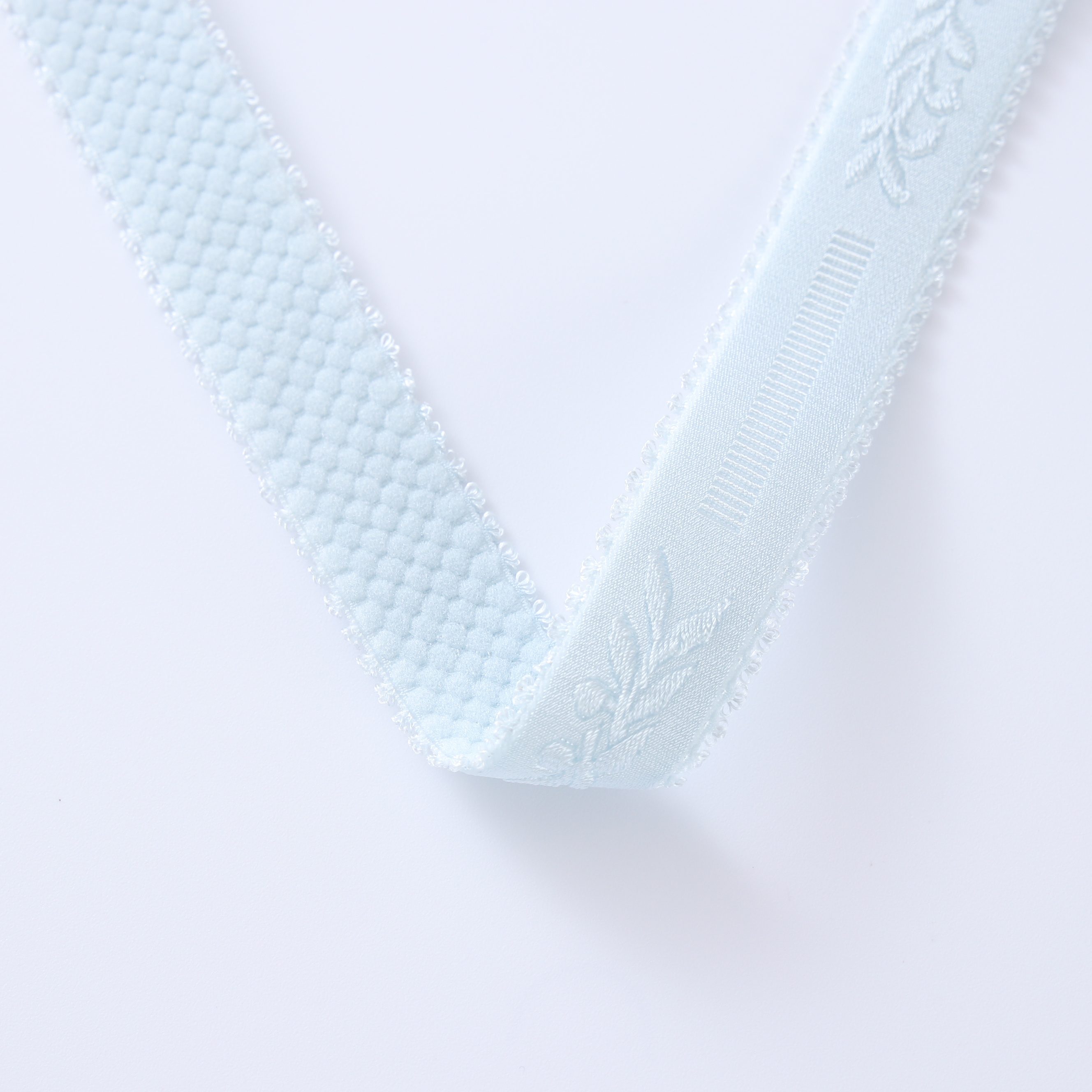 High Quality Custom jacquard Logo non slip elastic plush band webbing tape strap for sewing underwear bra