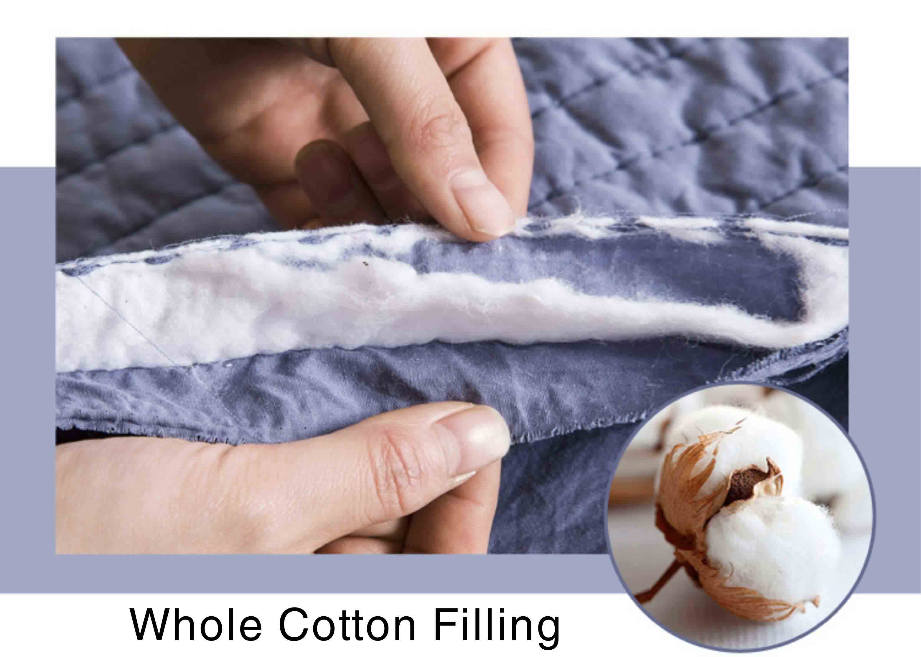 Causal Style Handmade Cotton Quilts , 100% Washed 3pcs King Size Handmade Quilts