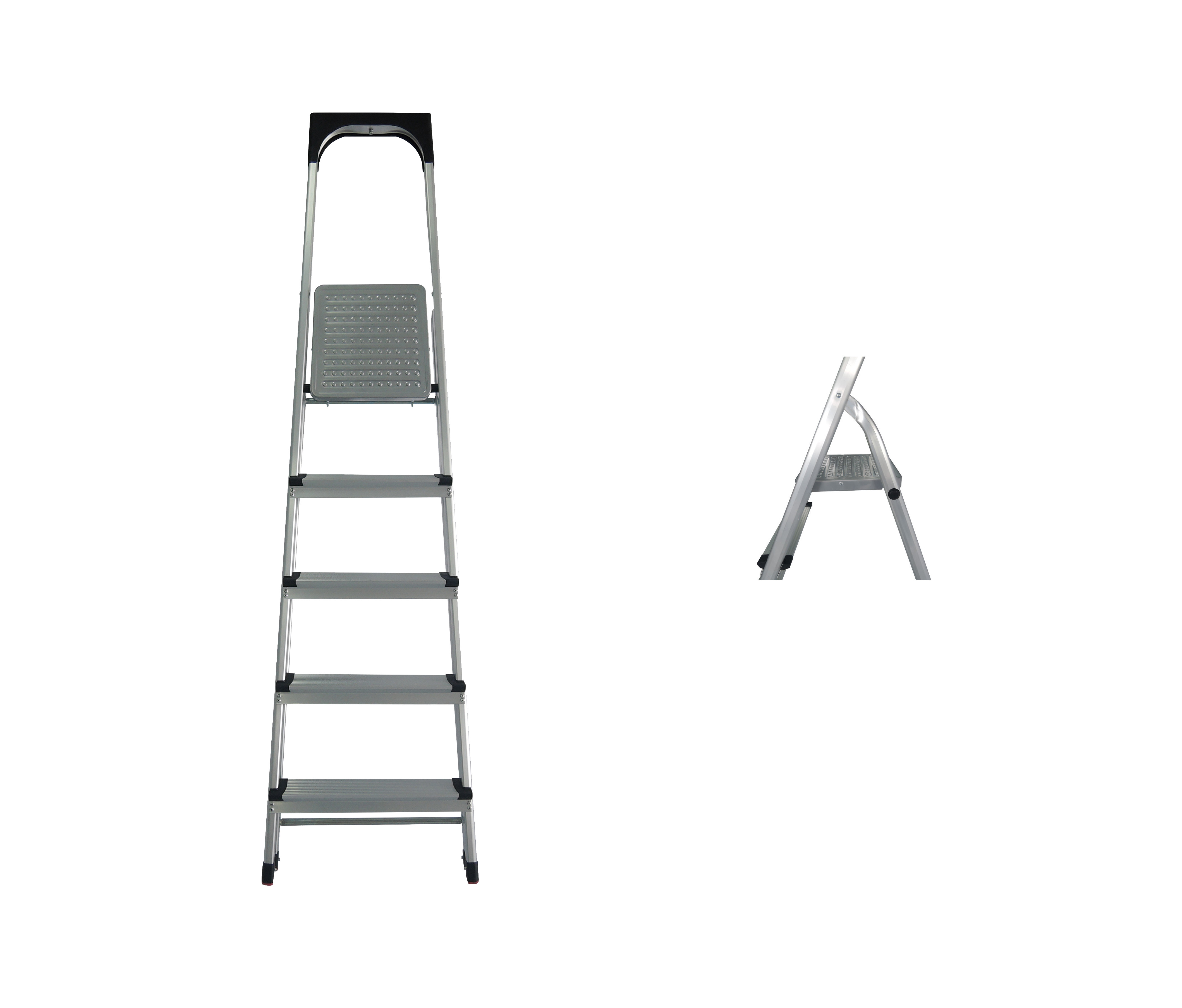 Domestic Foldaway Aluminum Step Ladder 5 Steps EN131 GS Certificated