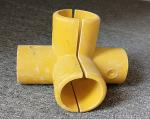 50mm Round Tube Fiberglass FRP Handrail Fitting Elbow Base Tee Four Way