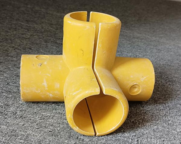 50mm Round Tube Fiberglass FRP Handrail Fitting Elbow Base Tee Four Way