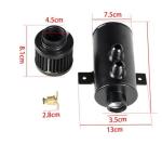 Universal 750ML Oil Catch Can Reservoir Tank Polished Aluminum W/ Breather