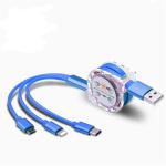 Promotional Multi-functional USB stretch cable TPE logo customized
