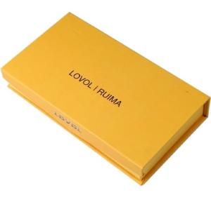 Quality CMYK Rigid Yellow Magnetic Closure Gift Box wholesale