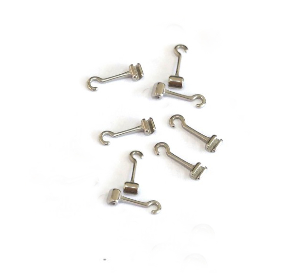 CE Certified Dental Orthodontic Crimpable Hook Long Curved Left Right for Certification MFDS Safety Standard