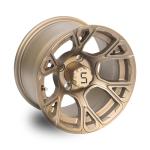 12 Inch Golf Cart Wheels Bronze ET -25mm 4x4 Bolt Pattern 101.6 PCD