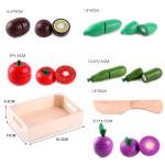 Cooking Props 5.5cm Wooden Role Play Food Magnetic Fruit Toys
