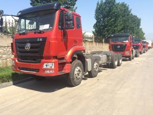 Quality 12 Wheeler 8x4 Tractor Unit , Heavy Automatic Tractor Truck HW19710 Transmission wholesale