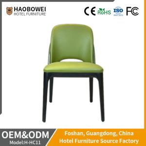 Quality Banquet Party Mustard PU Leather Dining Chair Ash Wood For Home Dining Room wholesale
