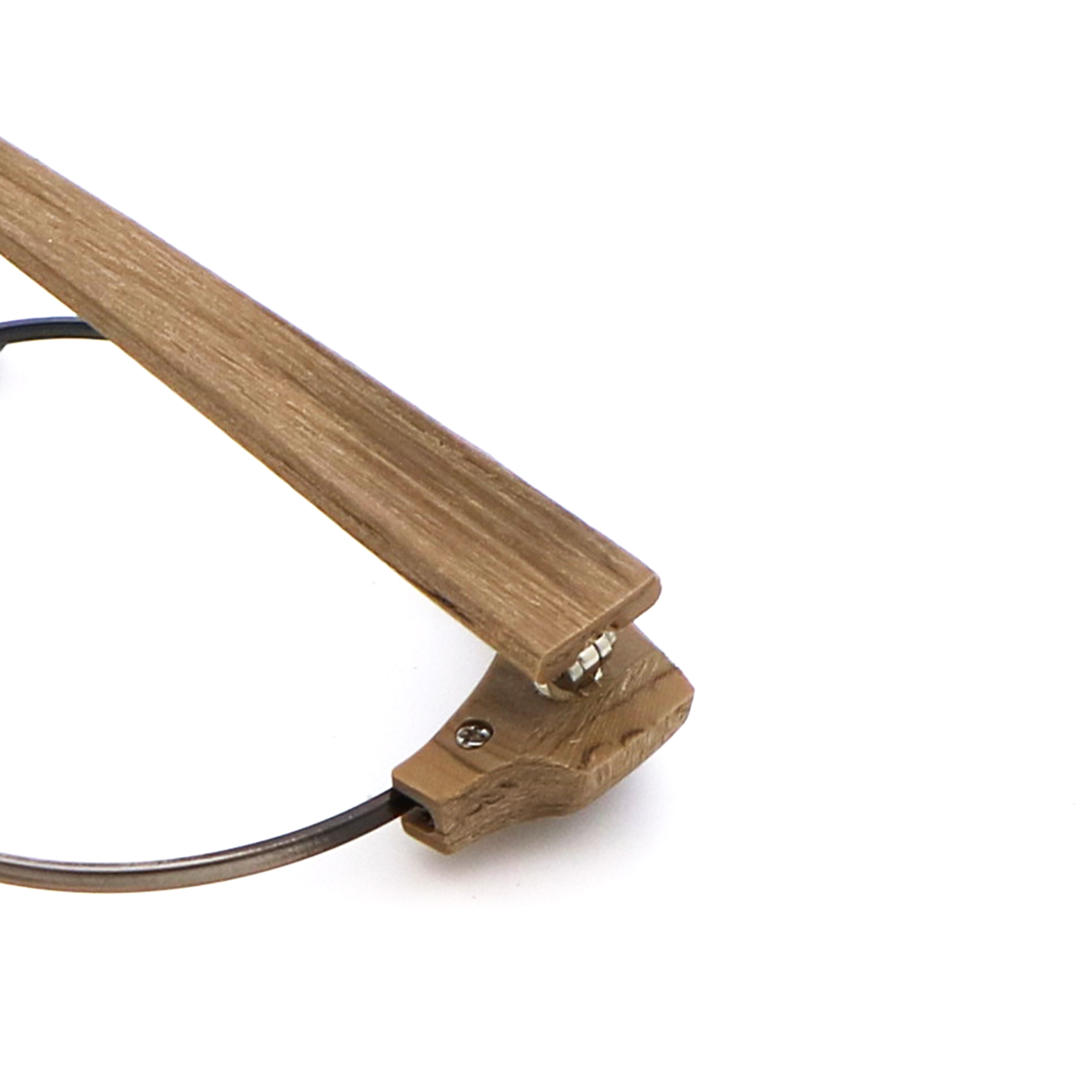 Artisanal Wood Copy Acetate Glasses Frame Retro Square Eyeglasses