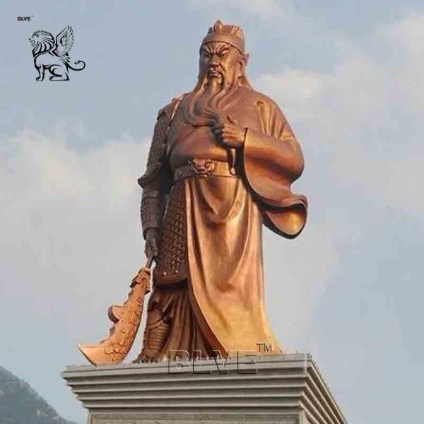 Bronze Guan Gong Sculpture Copper Metal Kwan Kung Statue Outdoor Large Custom