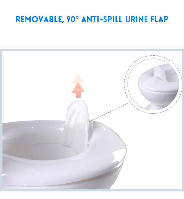 childrens potty toilet with Flushing Sound White Blue Pink Solid Design