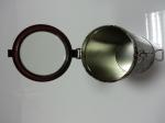 Cylindroid Black Tin Tea Canisters For Coffe / Candy / Powder