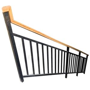 Quality Satin Finish Iron Staircase Outdoor Handrail Metal Balustrade For Decking wholesale