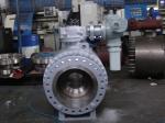 Side Entry Flanged Trunnion Ball Valve With Electric Actuator