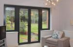 Commercial Aluminum Stacker Door Exterior Double Tempered Glass
