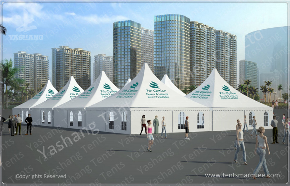 850G / Sqm Pagoda Instant Shelter , Pagoda Party Tent Double Pvc Coated Polyester Textile