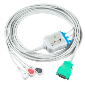 Quality For Nihon Kohden Compatible Direct-Connect ECG Cable and leadwires 3Lead AHA Snap wholesale