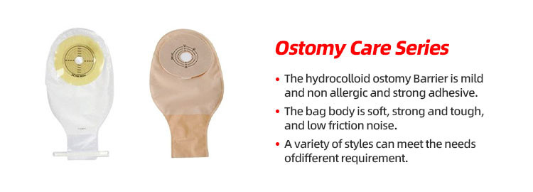 Transparent Or Beige Colostomy Ostomy Bag Plastic Hook Open / Close Bag Type